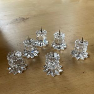 Adorable Swarovski candle holders set of 6